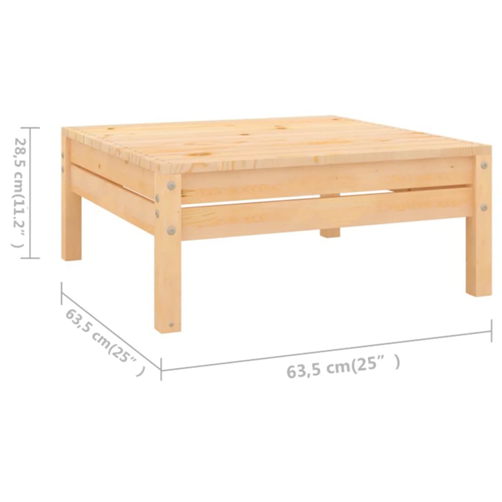 10-tlg. Garten-Lounge-Set Massivholz Kiefer